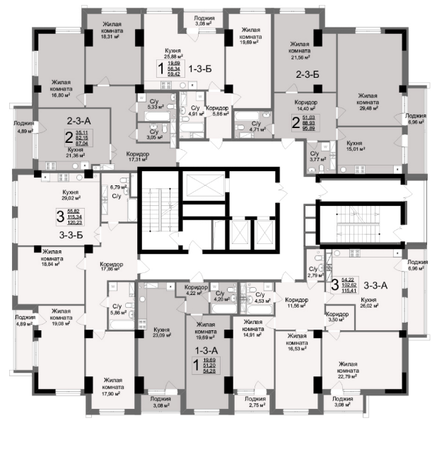 Продажа 2-комнатной квартиры 97 м²