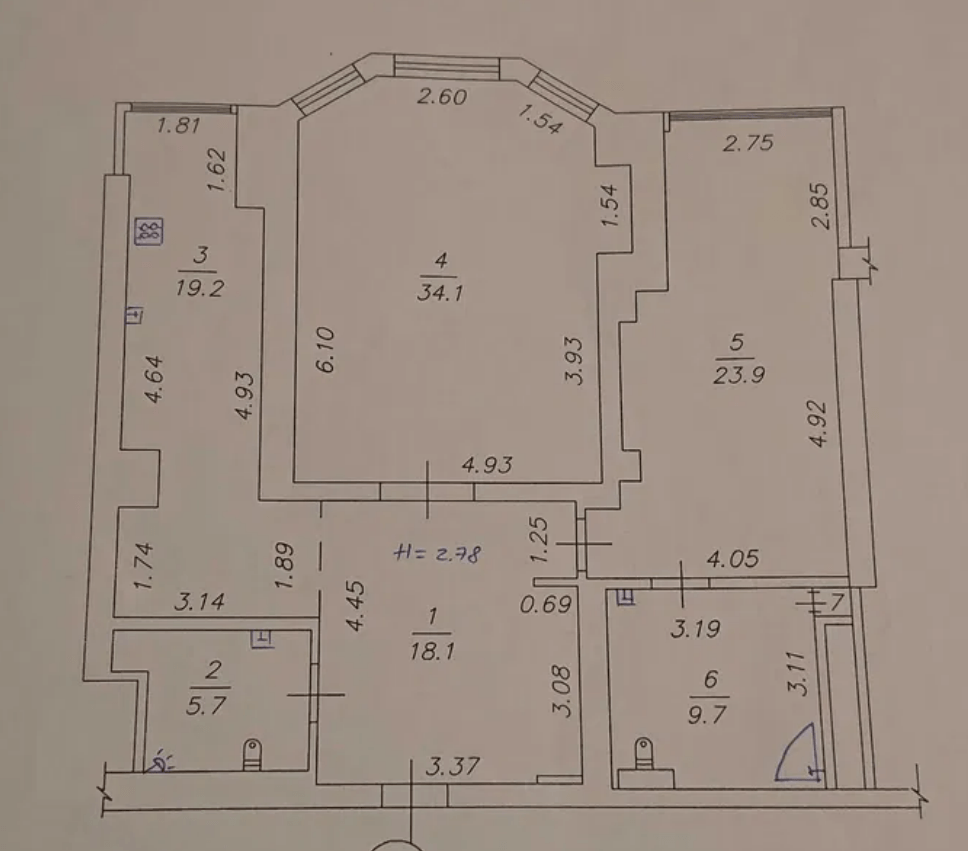 Продаж 2-кімнатної квартири 111 м²