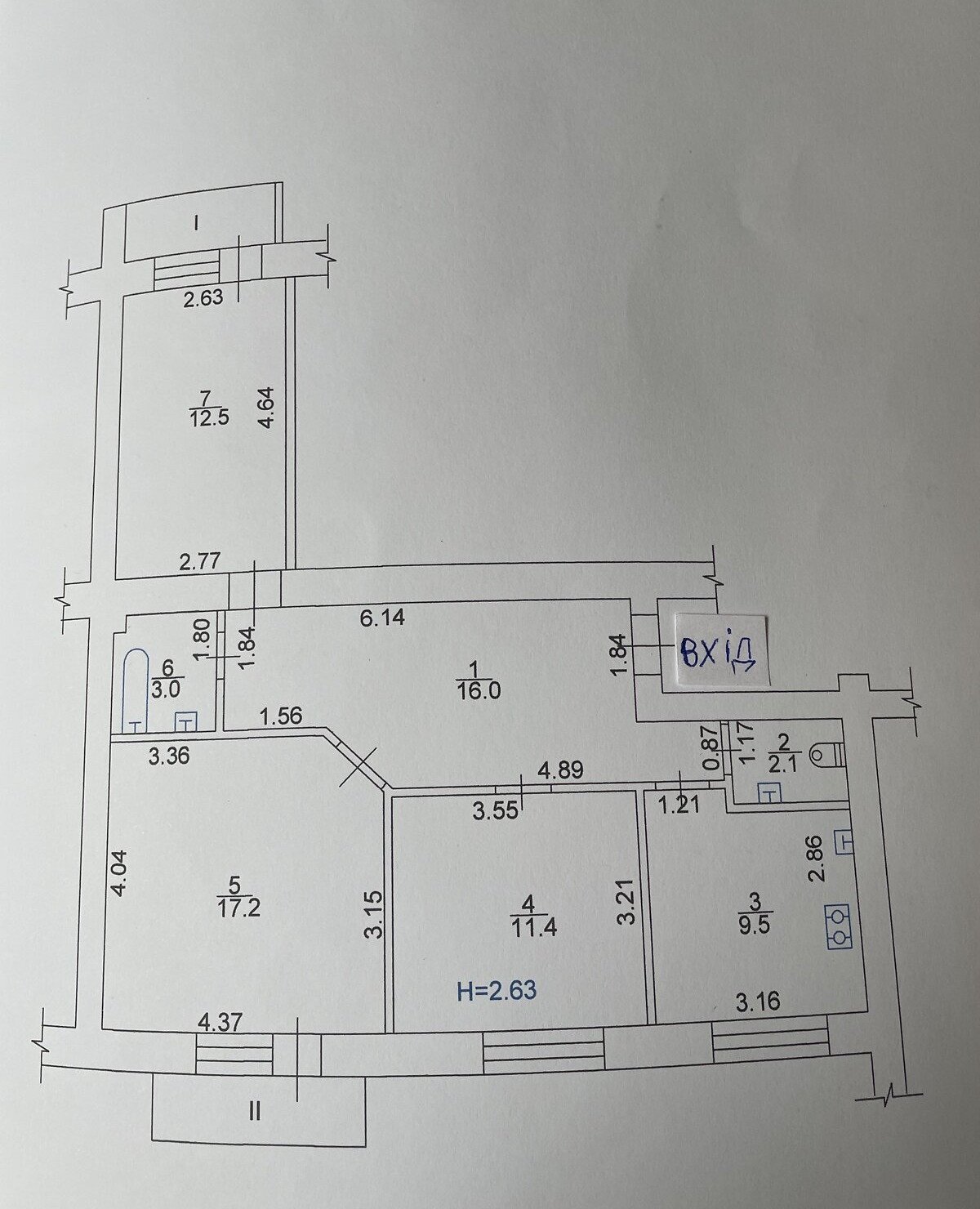 Продаж 3-кімнатної квартири 76 м²