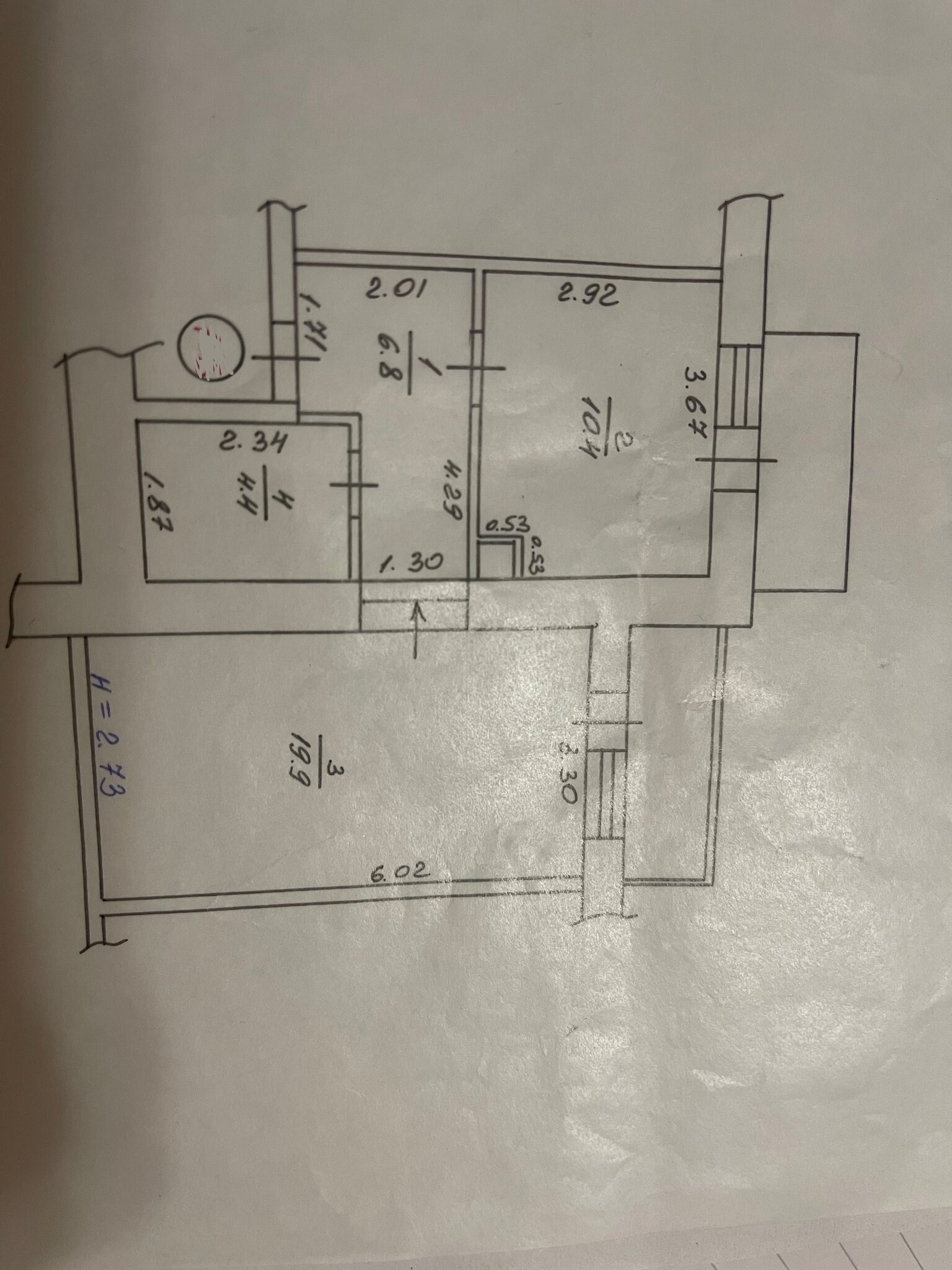 Оренда 1-кімнатної квартири 44 м²