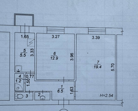 Продаж 2-кімнатної квартири 48 м²