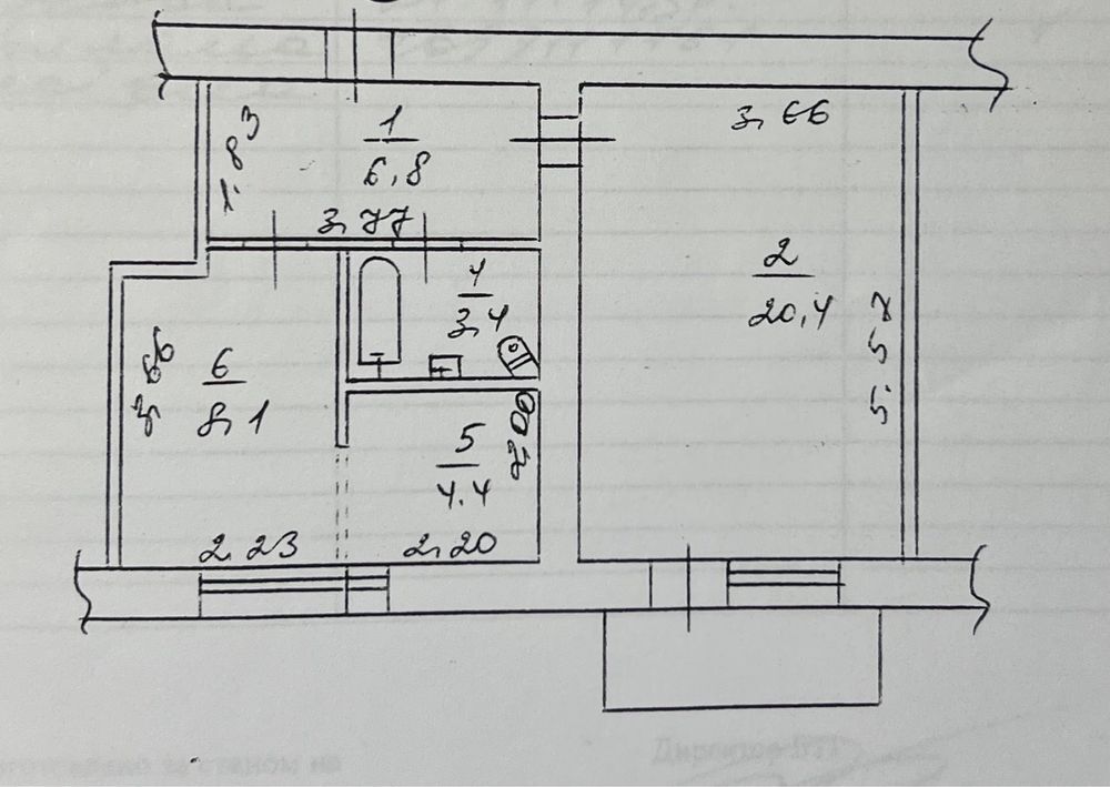 Оренда 1-кімнатної квартири 42 м²