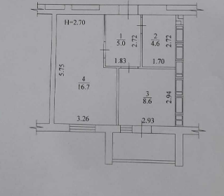 Продажа 1-комнатной квартиры 36 м²