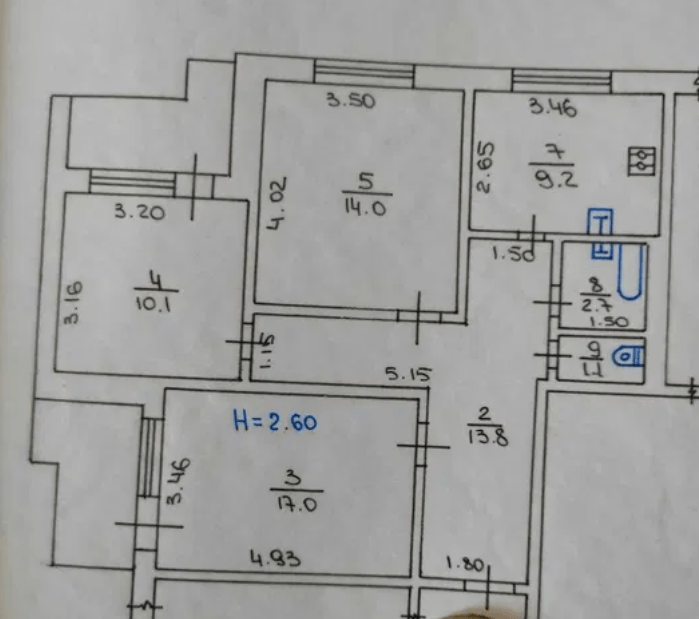 Продажа 3-комнатной квартиры 71 м²