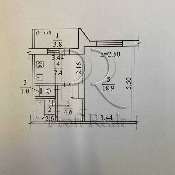 Продажа 1-комнатной квартиры 38 м², Радужная ул., 43