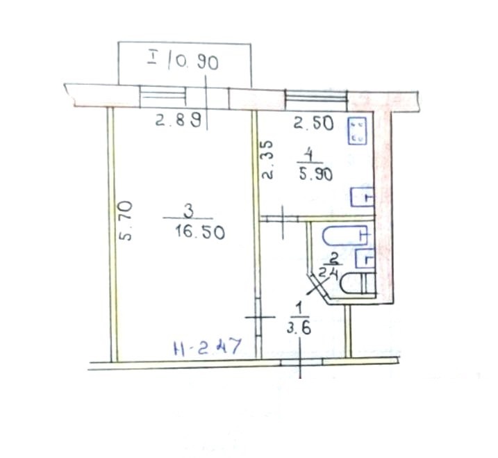 Продаж 1-кімнатної квартири 29.3 м², Володимира Бизова вул.