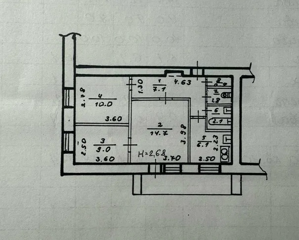 Продаж 3-кімнатної квартири 57 м², Михайла Грушевського вул.