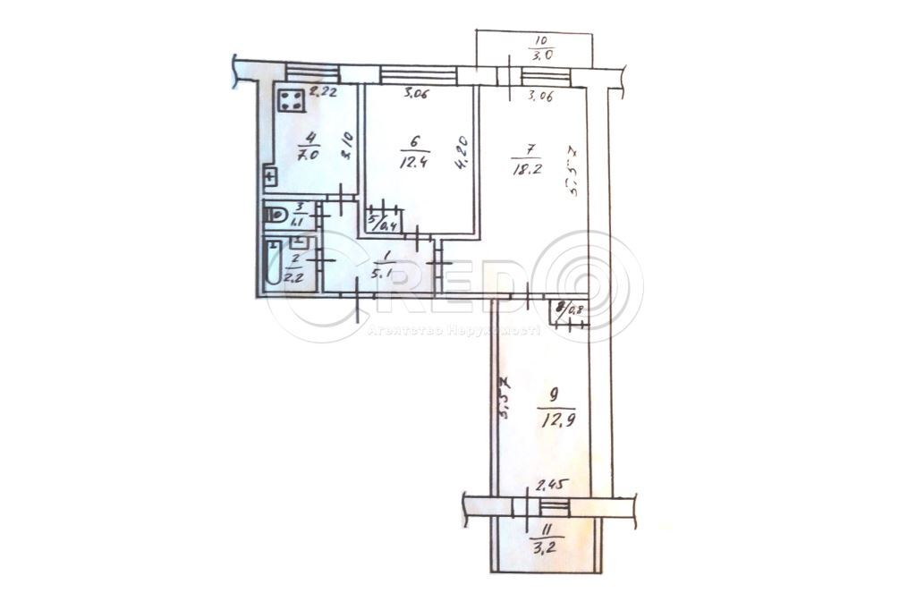 Продажа 3-комнатной квартиры 62.6 м², Мира просп.