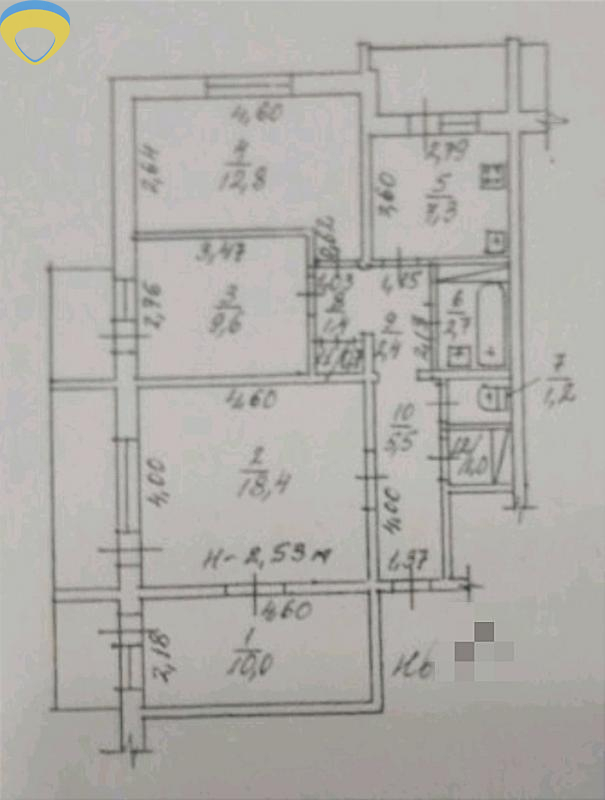 Продаж 4-кімнатної квартири 78 м², Академічна вул., 3/1