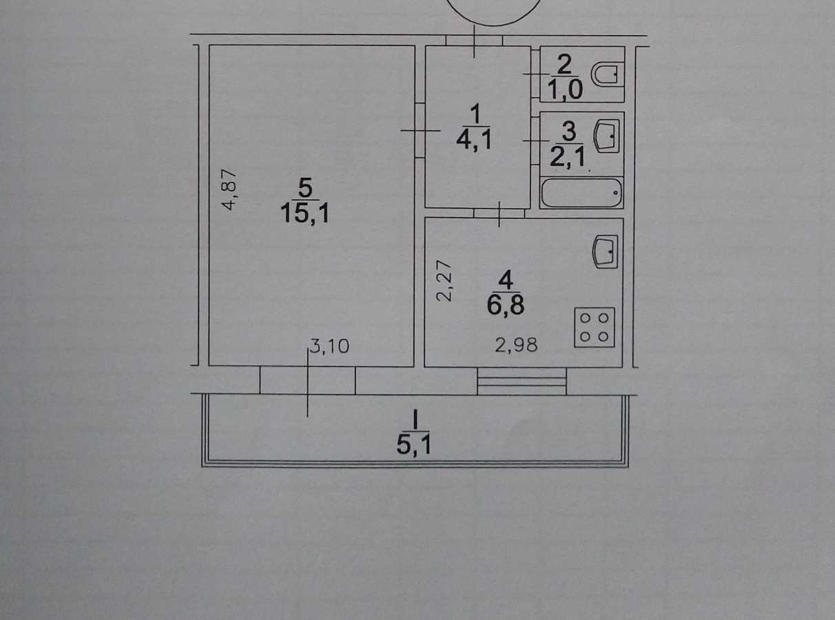 Продажа 1-комнатной квартиры 34 м², Кубанской Украины ул.