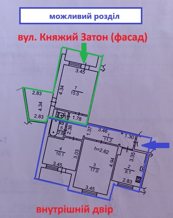 Продажа 3-комнатной квартиры 80 м², Княжий Затон ул., 12