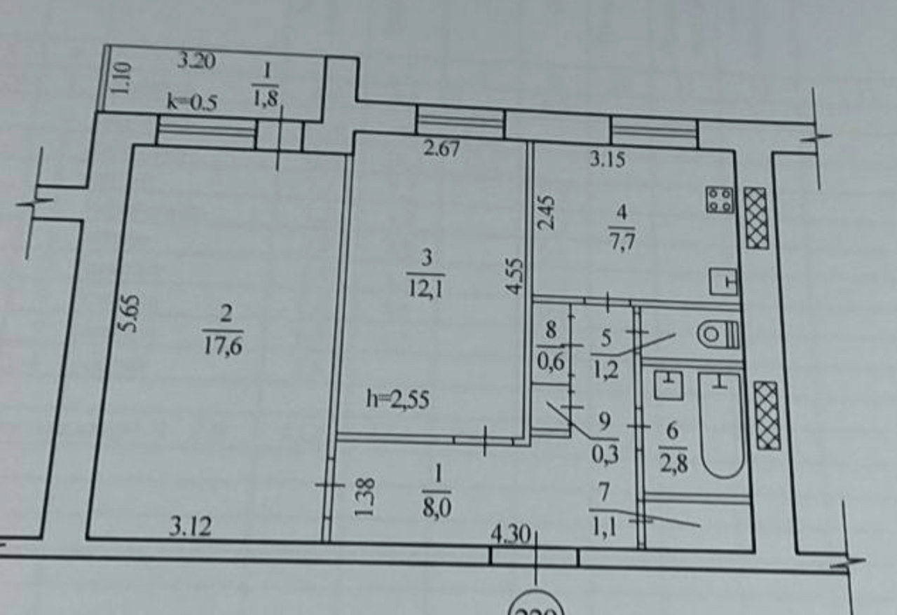 Продаж 2-кімнатної квартири 53 м², Каверіна вул., 1