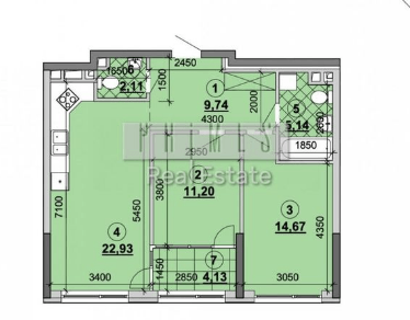 Продажа 2-комнатной квартиры 70 м²