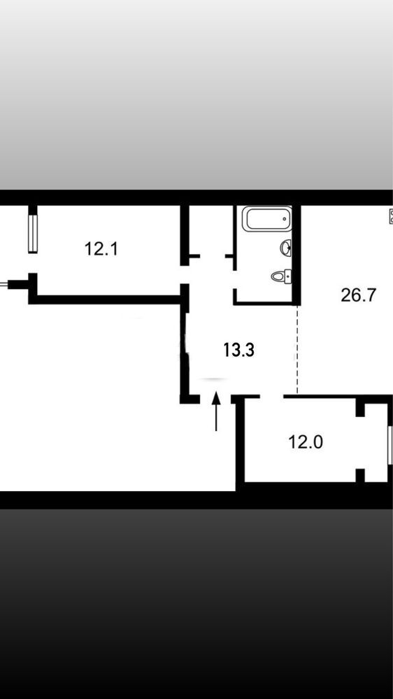 Продажа 2-комнатной квартиры 72 м²