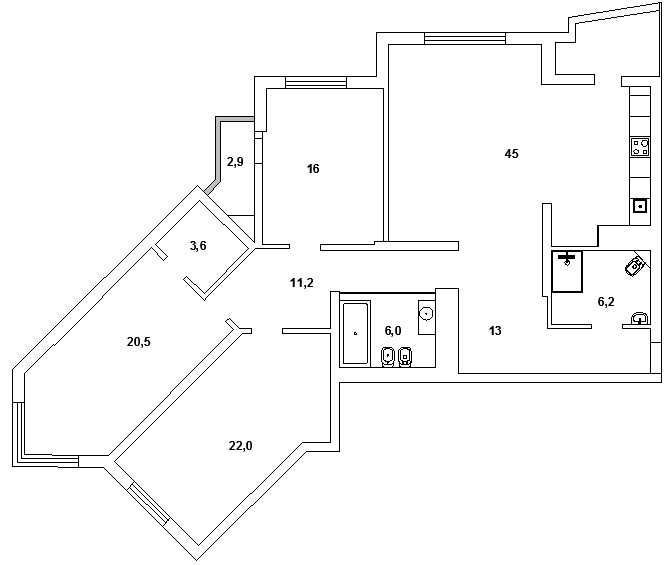 Продажа 3-комнатной квартиры 142 м²