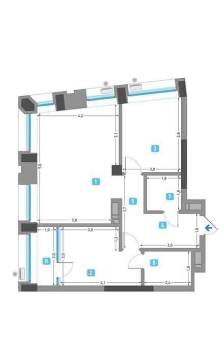 Продажа 3-комнатной квартиры 73 м²