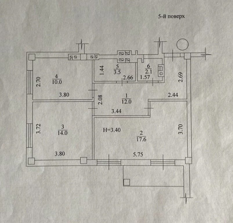 Продажа 2-комнатной квартиры 61 м²