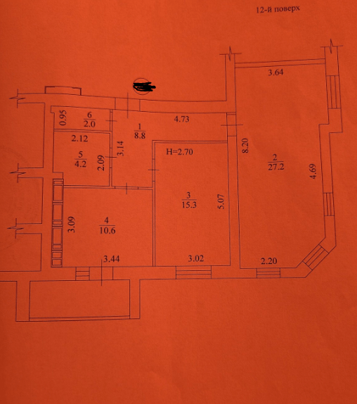 Продажа 2-комнатной квартиры 70 м²