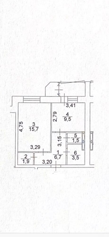 Продаж 1-кімнатної квартири 42 м²