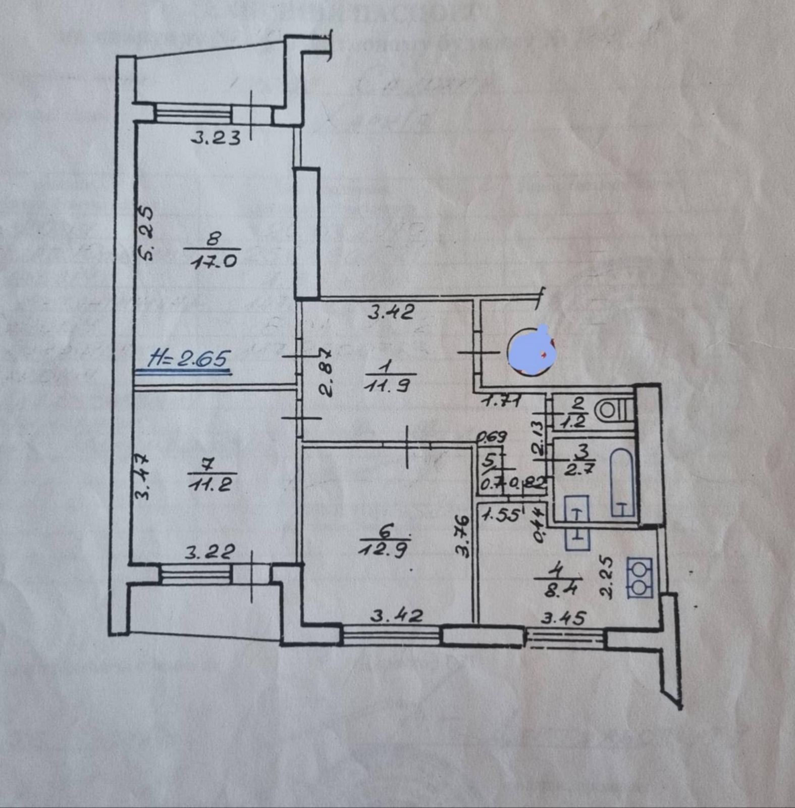 Продажа 3-комнатной квартиры 67 м²