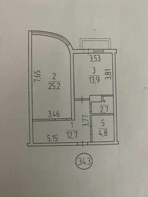 Продаж 1-кімнатної квартири 60 м²