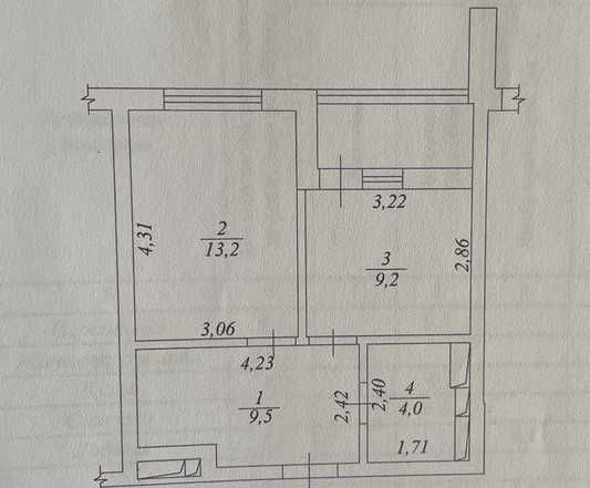 Продаж 1-кімнатної квартири 39 м²