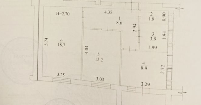 Продаж 2-кімнатної квартири 56 м²