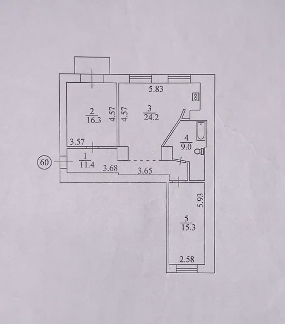 Продажа 2-комнатной квартиры 77 м²