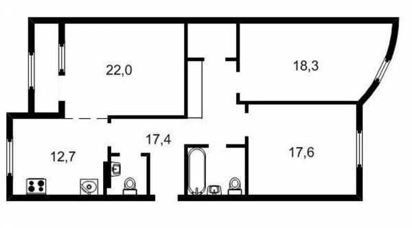 Продаж 3-кімнатної квартири 103 м²