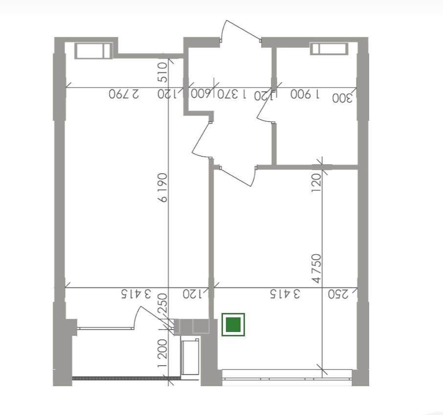 Продаж 1-кімнатної квартири 47 м²