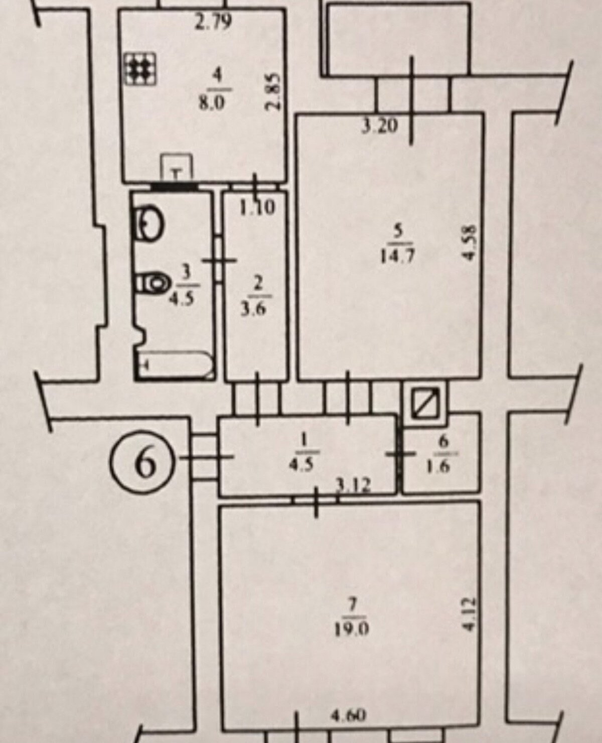 Продажа 2-комнатной квартиры 60 м²