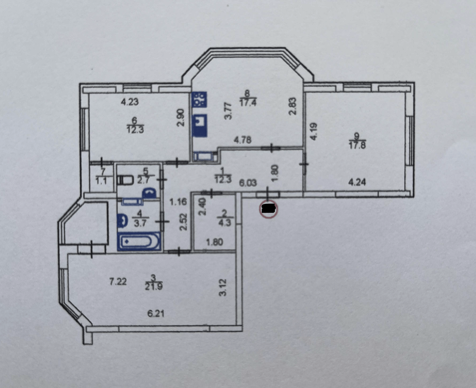 Продаж 3-кімнатної квартири 96 м²