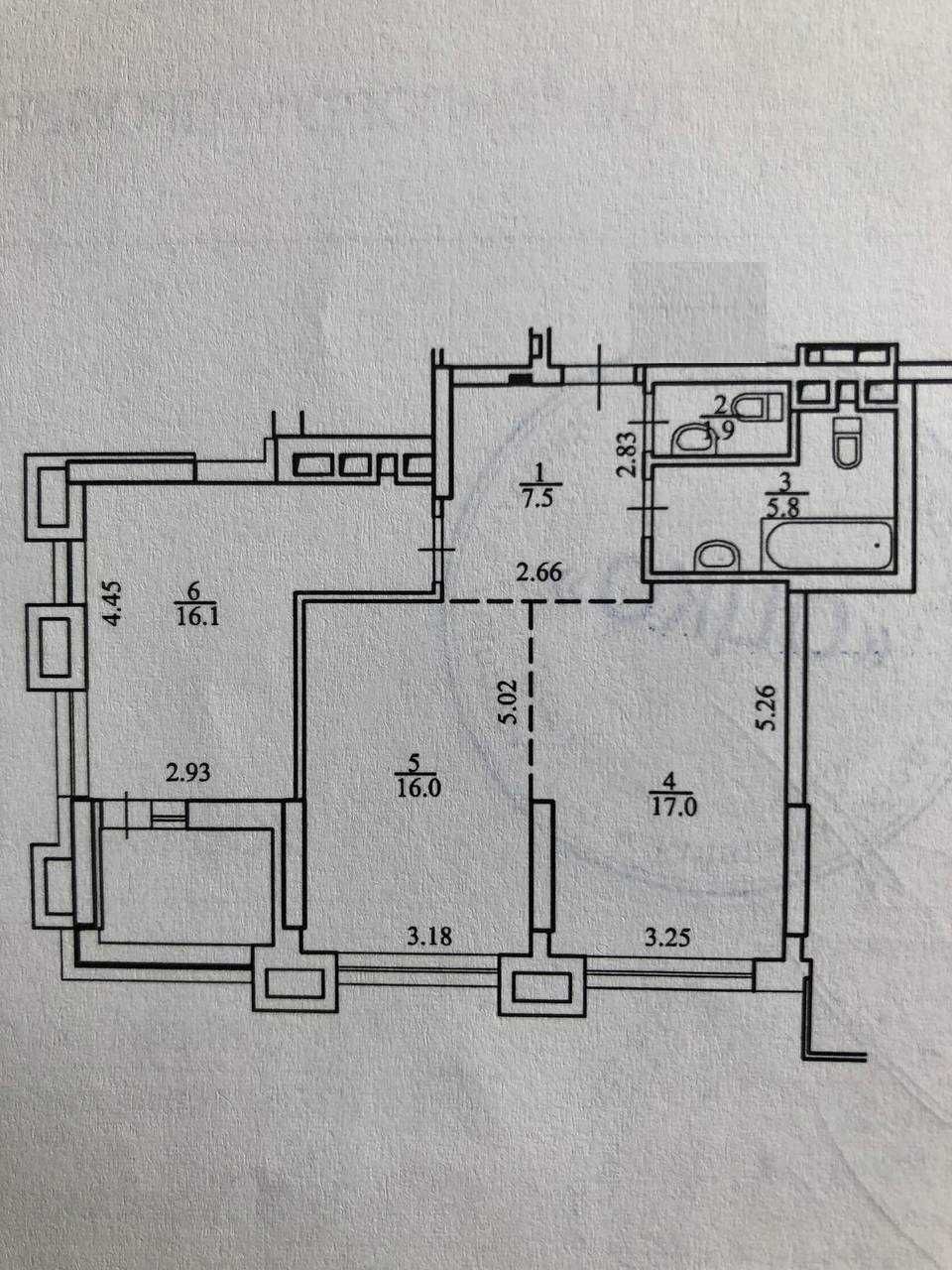 Продаж 2-кімнатної квартири 68 м²