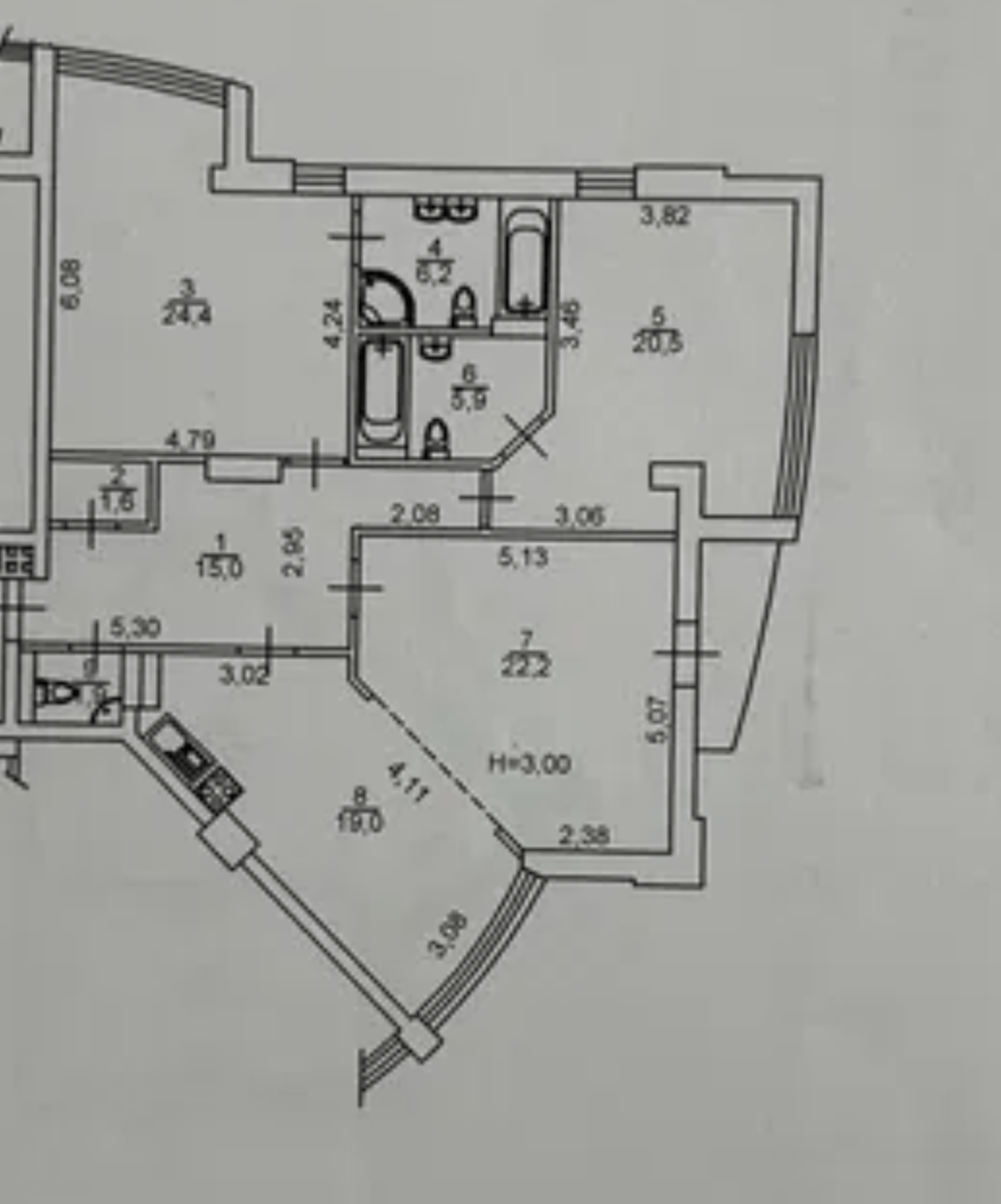 Продаж 2-кімнатної квартири 117 м²