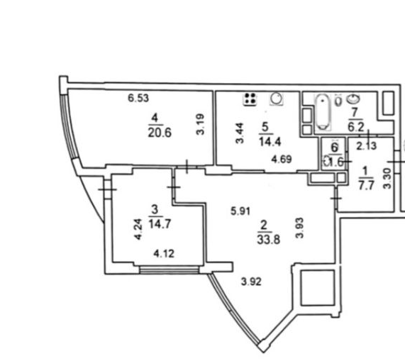 Продаж 2-кімнатної квартири 100 м²