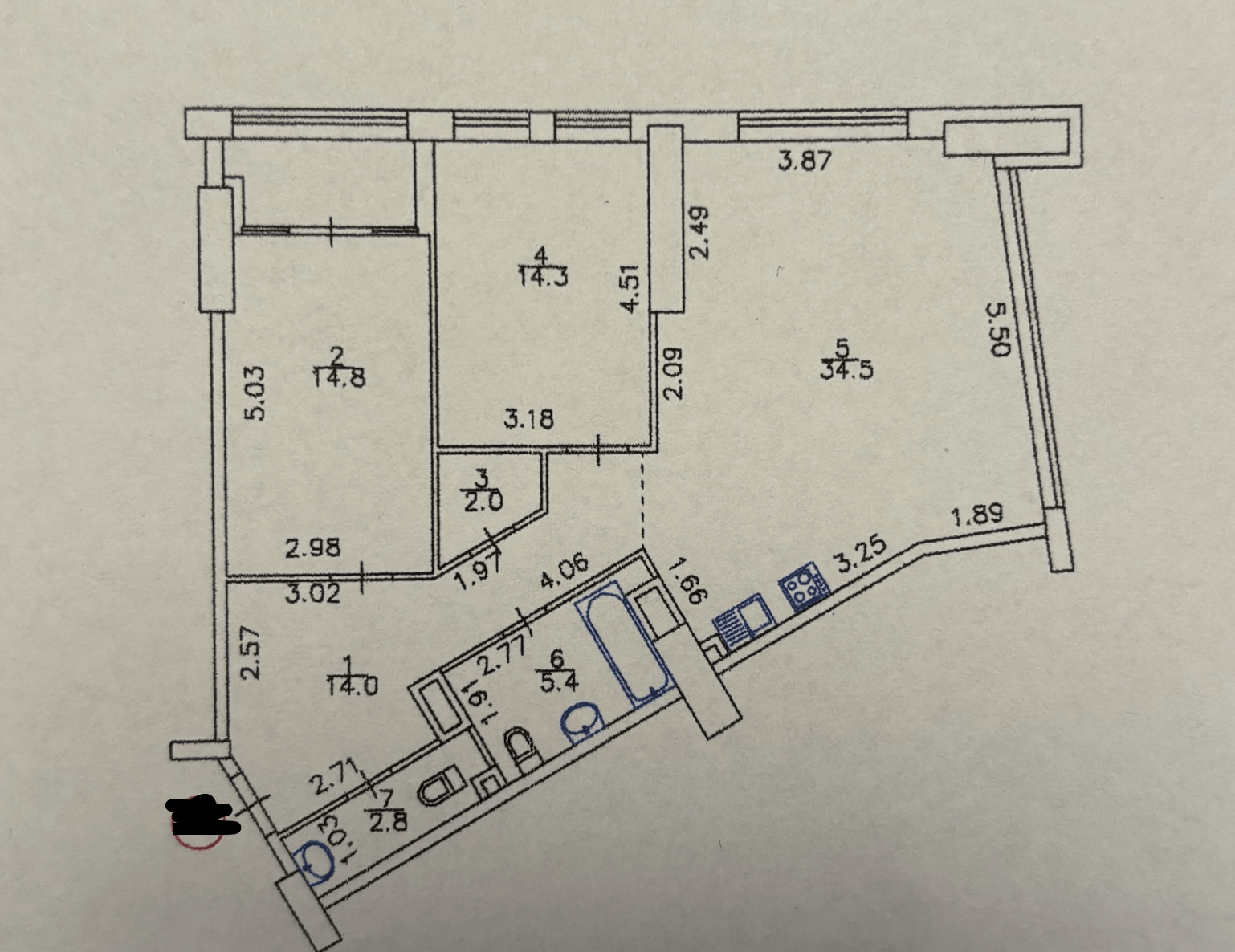 Продаж 2-кімнатної квартири 91 м²