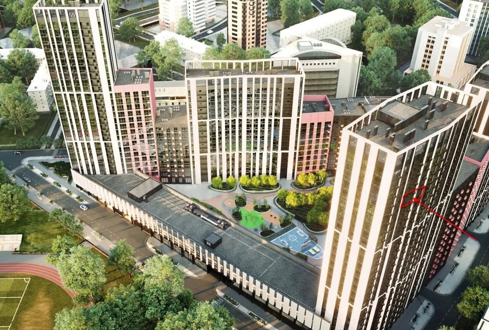 Продажа 1-комнатной квартиры 46 м²