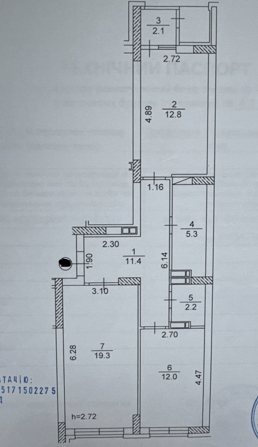 Продаж 2-кімнатної квартири 67 м²