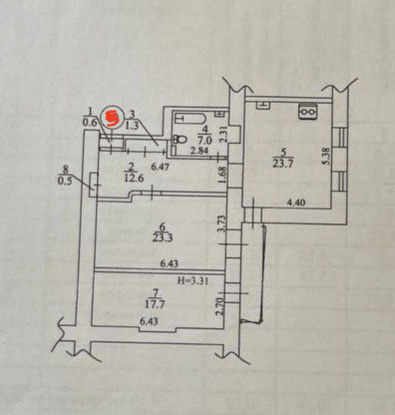 Продажа 2-комнатной квартиры 91 м²