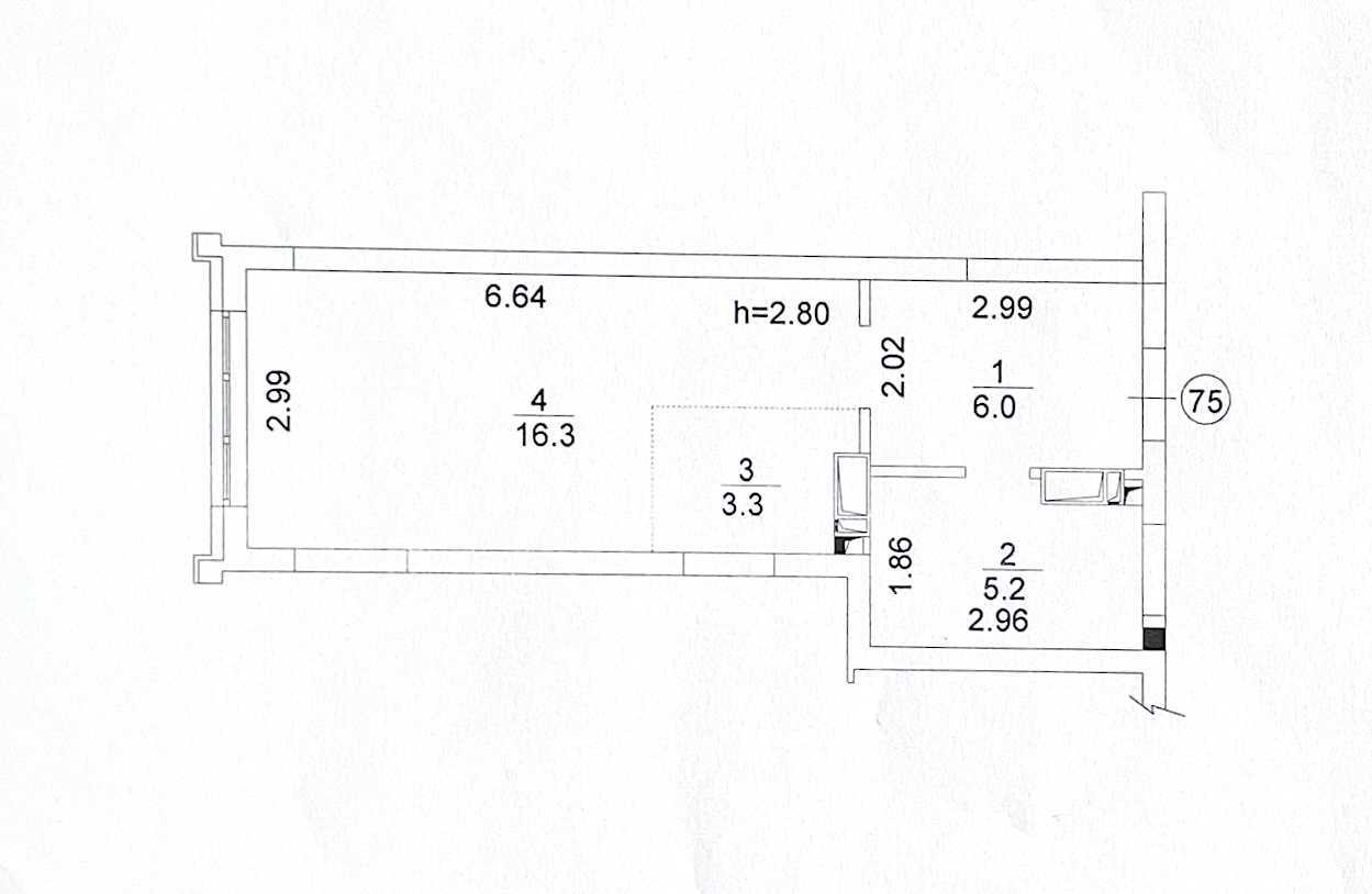 Продажа 1-комнатной квартиры 30.8 м², Вышгородская ул., 45/4