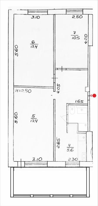 Продажа 3-комнатной квартиры 66 м²