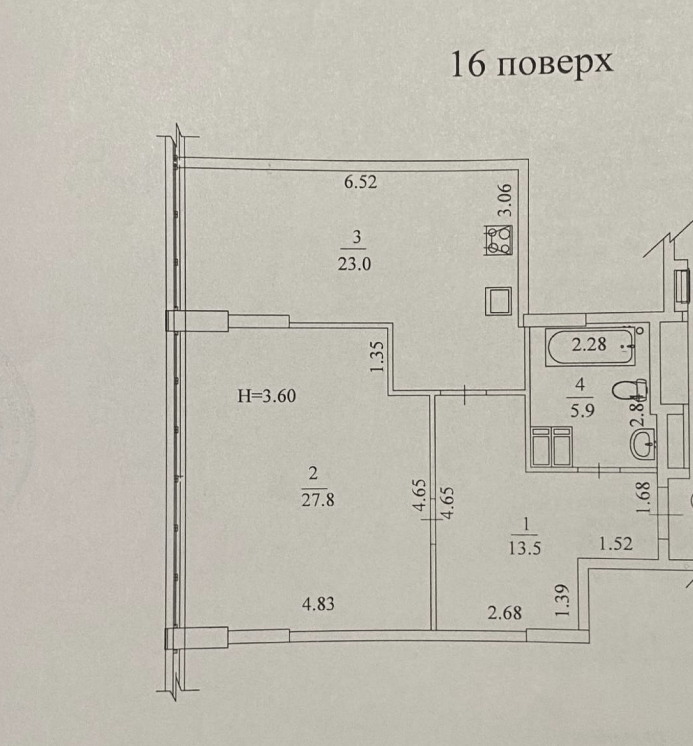 Продажа 1-комнатной квартиры 70.2 м²