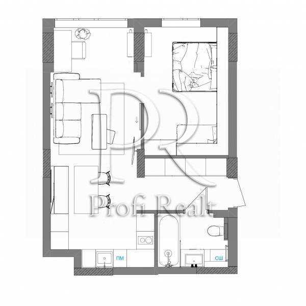 Продажа 1-комнатной квартиры 45 м², Салютная ул., 2