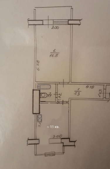 Продажа 1-комнатной квартиры 37 м²