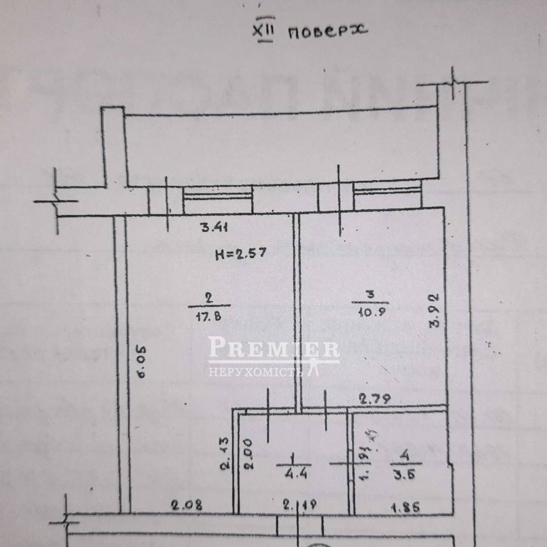 Продаж 1-кімнатної квартири 41 м², Генерала Бочарова вул.