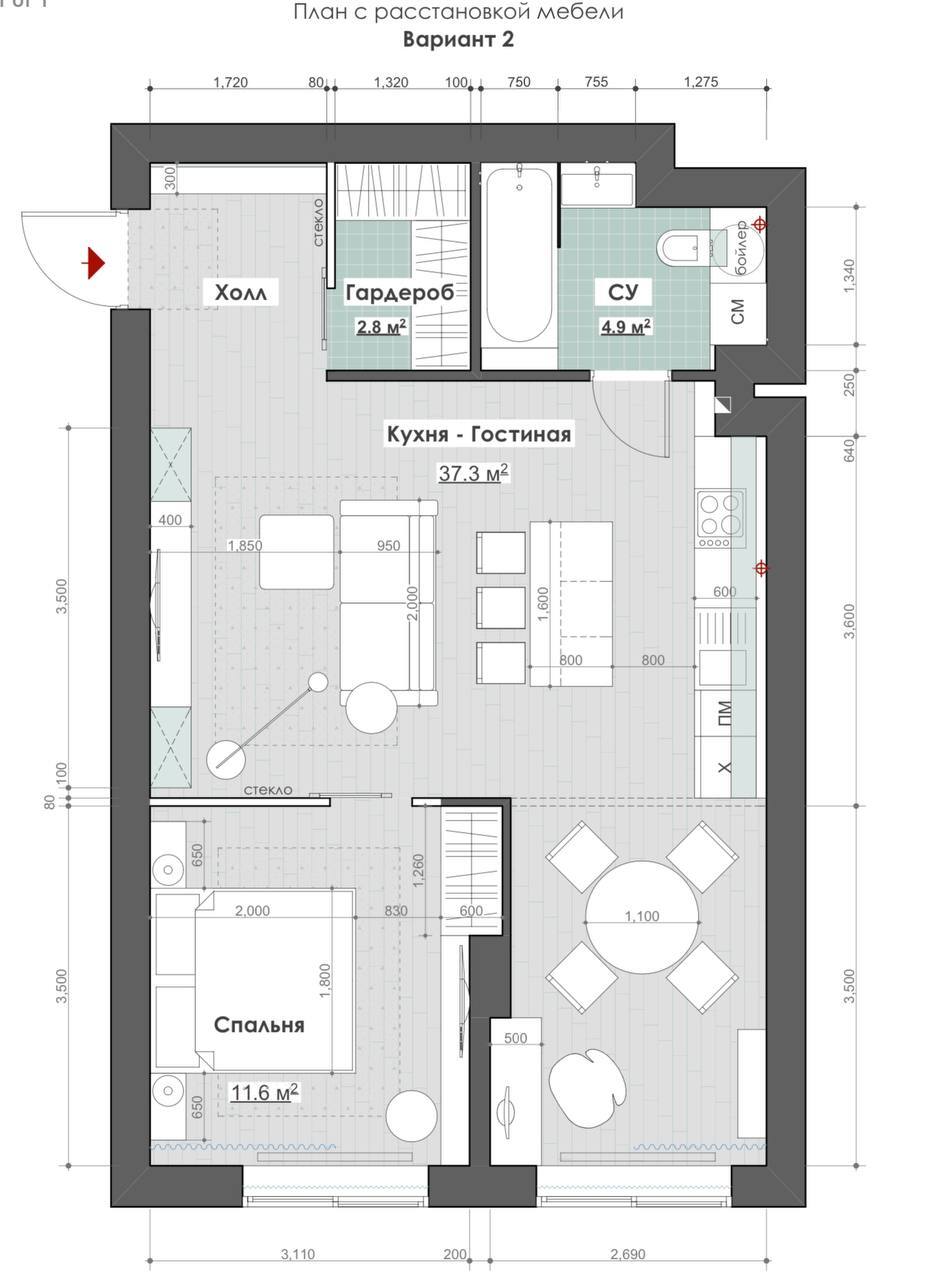 Продажа 2-комнатной квартиры 59 м², Звездный бул.