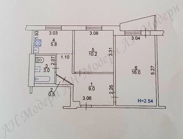 Продажа 2-комнатной квартиры 46 м², Академика Павлова ул.