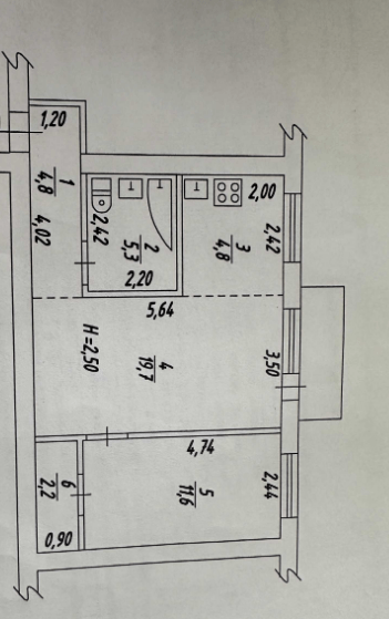 Продажа 2-комнатной квартиры 49 м²