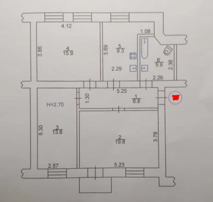 Продаж 3-кімнатної квартири 72 м²