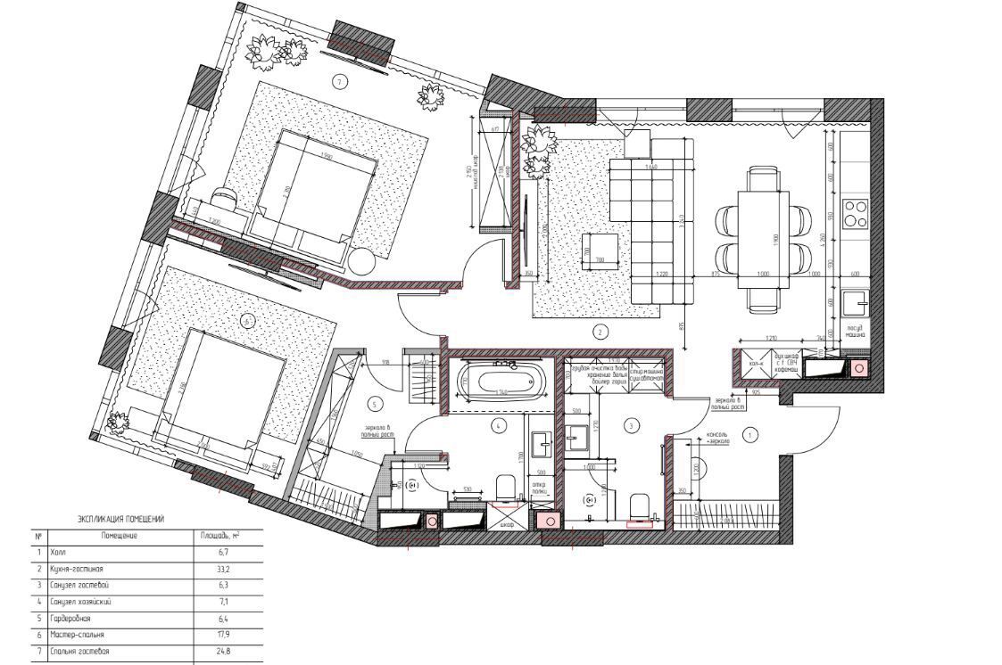 Продажа 2-комнатной квартиры 105 м²